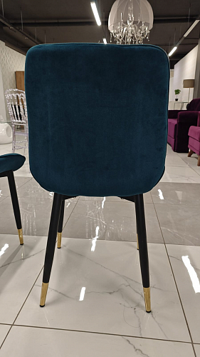 Стул на металлокаркасе Seda 1 blue / black / gold из шоурума 2